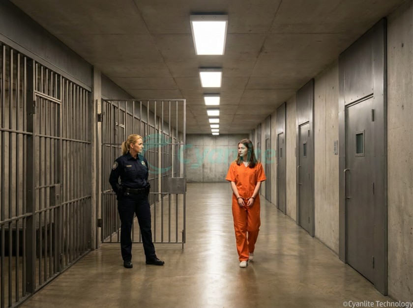  IK10 IP65 vandal proof led lighting for prisons and jail lighting